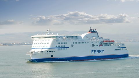 Ferry going across the sea