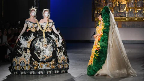Paris fashion week upended with wacky, topsy-turvy gowns: 'This is crazy!'