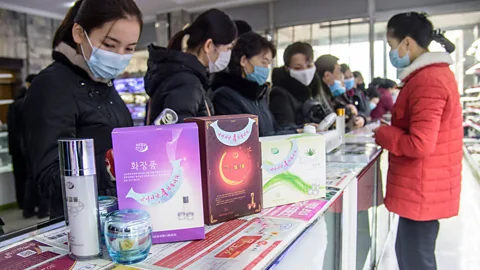 Getty Images Packaging in North Korea may have changed in recent years, at least judging by confectionary wrappers (Credit: Getty Images)