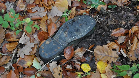 Grzegorz Kiarszys An old boot left behind by the Soviet inhabitants of a Cold War nuclear facility in Poland (Credit: Grzegorz Kiarszys)