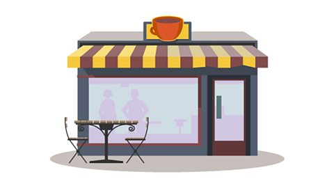 Illustration of a teashop