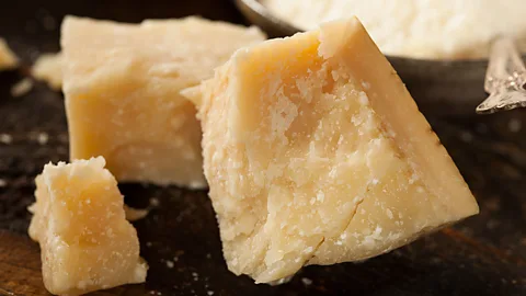 Alamy Hard cheeses like parmesan have higher emissions than soft cheeses as they require greater quantities of milk to make (Credit: Alamy)