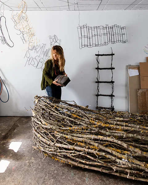 Virginie Garnier French sculptor Zoé Rumeau's work is heavily influenced by her love of natural materials (Credit: Virginie Garnier)
