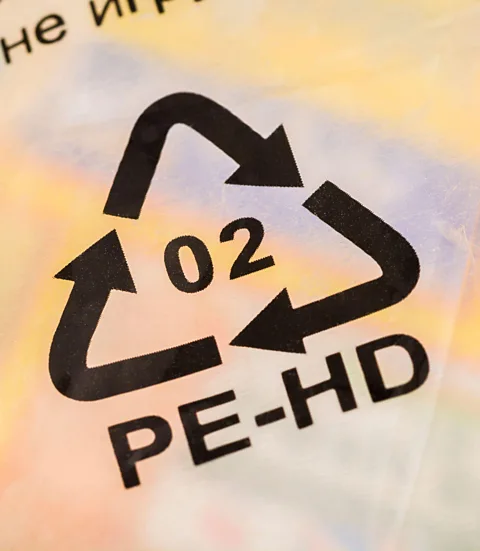 Alamy/Marcus Harrison This resin identification code represents one of the two easily recyclable polymers out of the seven different codes (Credit: Alamy/Marcus Harrison)