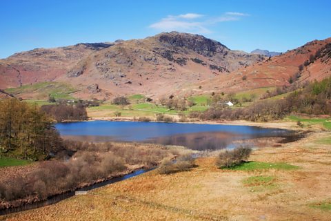 Little Langdale Tarn, a picturesque lake in the Langdales 