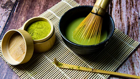 DoctorEgg/Getty Images Matcha powder has been a popular recent addition to the hot beverage market in the West (Credit: DoctorEgg/Getty Images)
