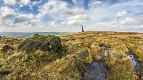 petejeff/Getty Images The 121ft Stoodley Pike monument dominates the skyline of the Upper Calder Valley (Credit: petejeff/Getty Images)