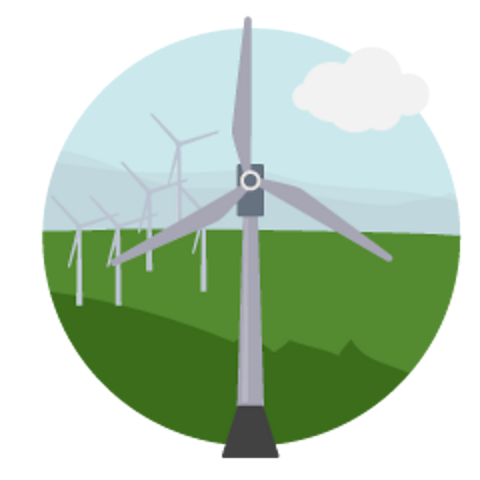 An illustration of a wind turbine