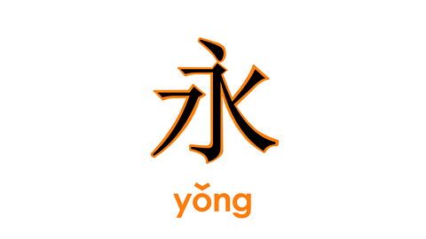 The Mandarin character 'yong', meaning 'forever'