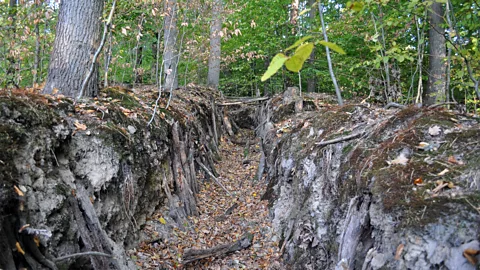 Grzegorz Kiarszys The Soviets dug trenches and foxholes around the bases, as defensive positions (Credit: Grzegorz Kiarszys)