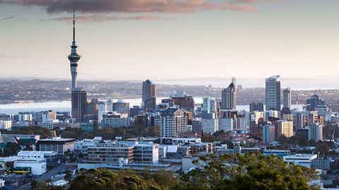 The city of Auckland in New Zealand