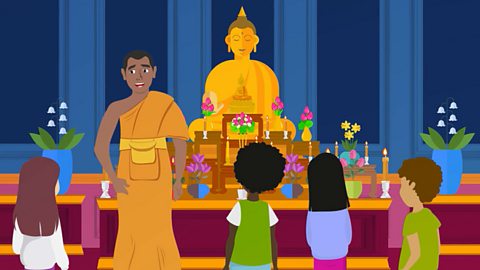 A school visit to a Buddhist temple