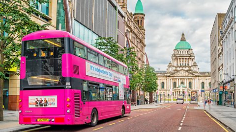 Translink Metro bus in Belfast City Centre