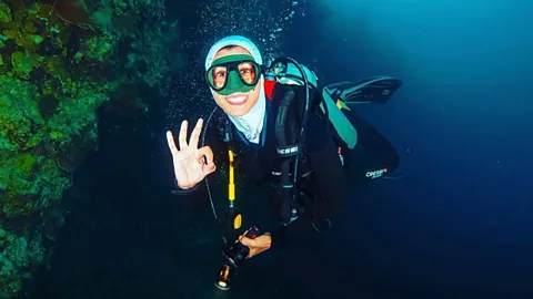 Phoebe Smith Wa'ed Alma'aytah was the first female dive instructor in Jordan (Credit: Phoebe Smith)