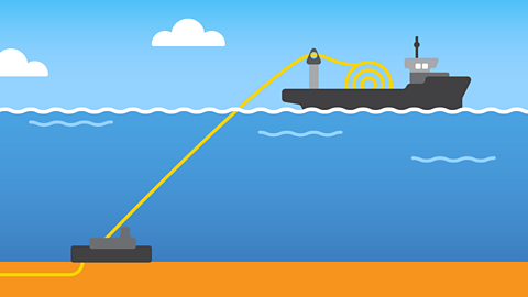 A boat laying internet cable on seabed.