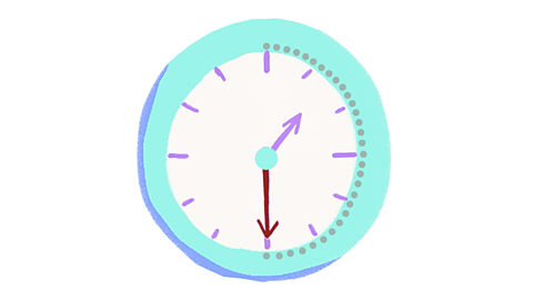 Half past one, analogue