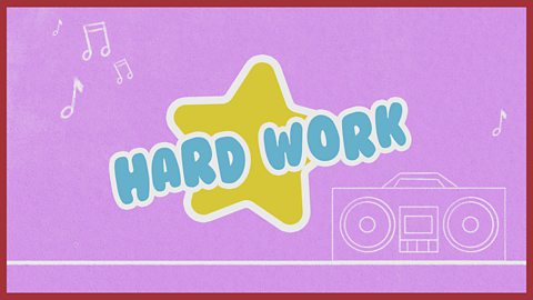 Image: the words 'Hard work'