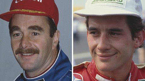 Nigel Mansell and Ayrton Senna