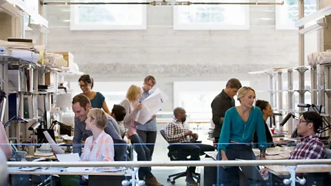 Getty Images Many workers are finding colleagues are especially boisterous as they get together for social interaction – but people are also very sensitive to noise (Credit: Getty Images)