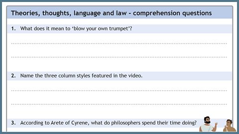 Comprehension questions