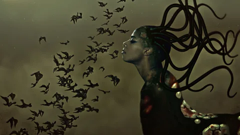 Courtesy of the artist/ Gladstone Galley/ Victoria Miro Wangechi Mutu's film installation The End of Eating Everything (2014) evokes a mythical dimension (Credit: Courtesy of the artist/ Gladstone Galley/ Victoria Miro)