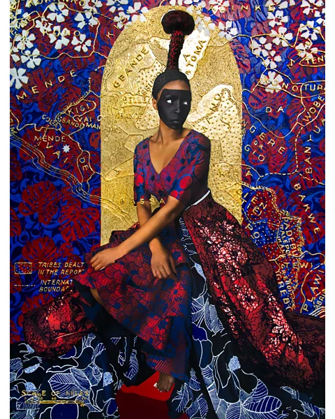 Courtesy of the artist Eleventh (2018) by Lina Iris Viktor – her work "raises the idea of blackness to a fantastical realm" (Credit: Courtesy of the artist)