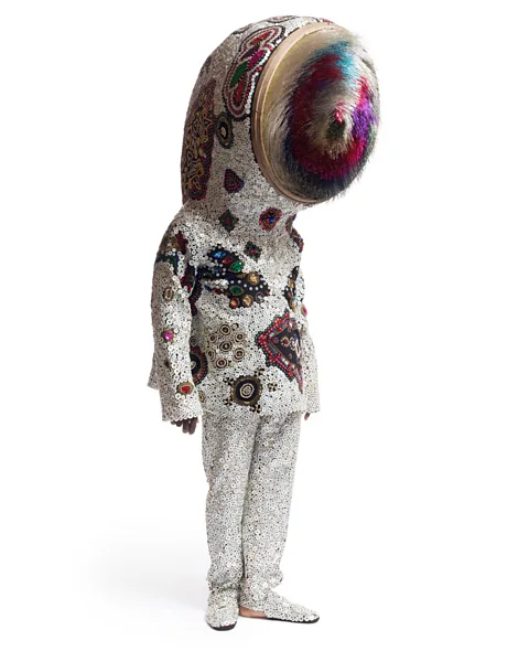 Courtesy of artist/ Jack Shainman Gallery, NY/ Mandrake Hotel Collection There's a shamanistic, larger-than-life presence in Soundsuit (2014) by US sculptor Nick Cave (Credit: Courtesy of artist/ Jack Shainman Gallery, NY/ Mandrake Hotel Collection)