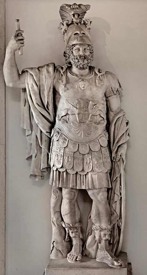 Statue of the Roman god, Mars, at the Capitoline Museums, Rome.