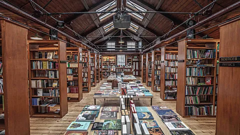 Richard Collett By 1978, Richard Booth's Bookshop was the largest second-hand bookshop in the world (Credit: Richard Collett)