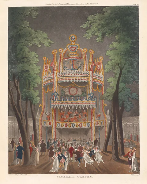 Getty Images Over the centuries, visitors to Pleasure Gardens and amusement parks alike have enjoyed a respite from the realities of everyday life (Credit: Getty Images)