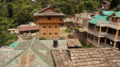 Tarang Mohnot As Himachal Pradesh's traditional dwellings became expensive and unfeasible, the concrete industry gathered steam (Credit: Tarang Mohnot)