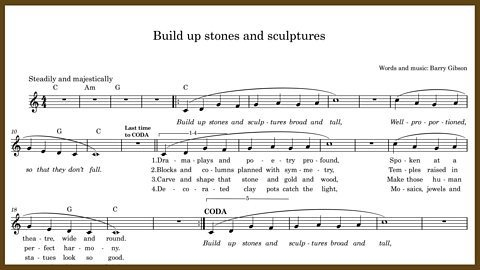 Build up stone and sculptures - Music