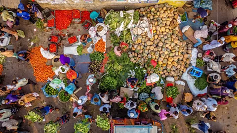 Getty Images Today 38% of Earth's land surface is used to grow food or other products for humans (Credit: Getty Images)