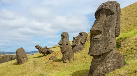 Volanthevist/Getty Images Most of the moai were created in Rano Raraku, an extinct volcanic crater that served as the primary statue quarry (Credit: Volanthevist/Getty Images)