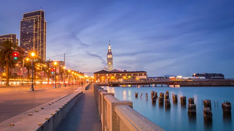 Christopher Chan/Getty Images The Embarcadero was originally a freeway until a 1989 earthquake rendered it unusable (Credit: Christopher Chan/Getty Images)