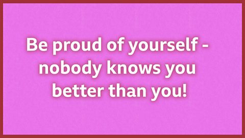 Image: Be proud of yourself