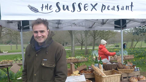 Norman Miller Ed Johnstone's Sussex Peasant food mobile market brings fruit and vegetables from local farms to the city (Credit: Norman Miller)