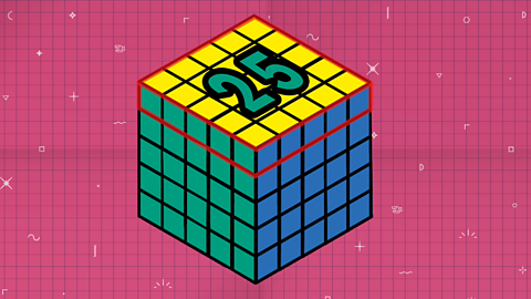 Cube with layers made up of 25 individual cubes