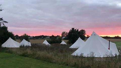 Kristin Vuković Bygagergaard is an 1861 farm that has been revamped to include glamping tents and al fresco showers and baths (Credit: Kristin Vuković)