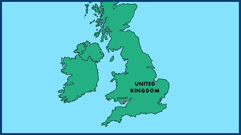 Map locating Cardiff in the UK