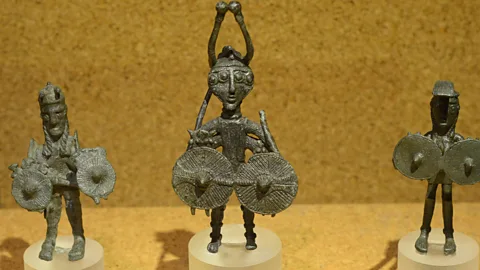 Massimo Piacentino/Alamy Much of what we know about the Nuragic civilisation is through their small bronzetti statues (Credit: Massimo Piacentino/Alamy)