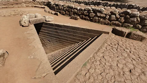 Andrea Raffin/Alamy The nuraghi builders also constructed sacred wells, like the immaculately carved one at Santa Cristina (Credit: Andrea Raffin/Alamy)