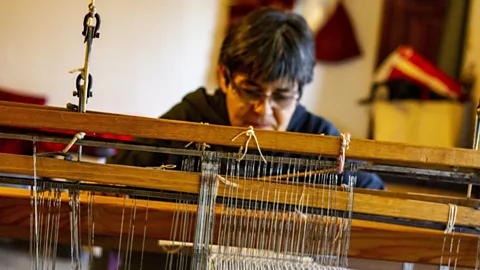 Hotel Lyra Sonja Leka and the Tara Community Association give weaving demonstrations at the hotel (Credit: Hotel Lyra)