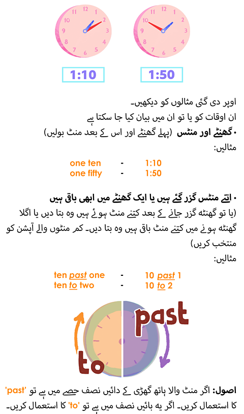 Time examples and an explanation of two ways you can describe them.