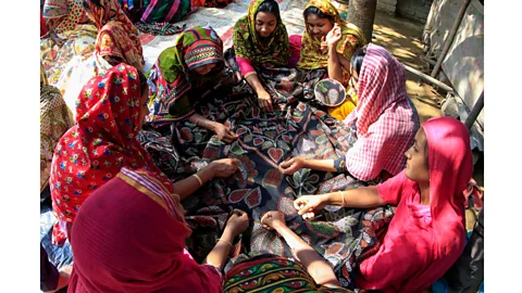 Alamy Kantha is now sought after globally, and in rural Bengal more than 30,000 women artisans are creating the embroidery (Credit: Alamy)