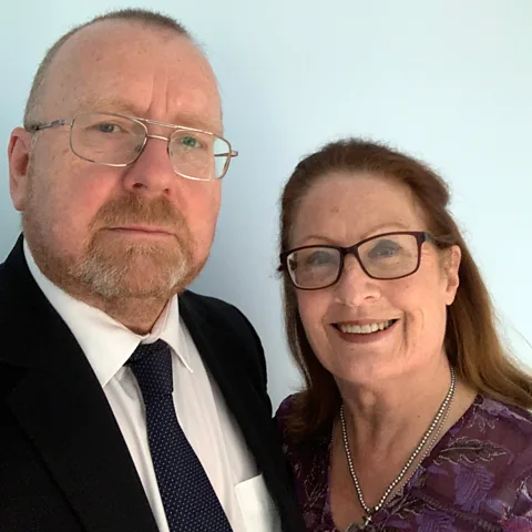 Nick and Karen Carson Nick Carson (left) and his wife Karen have been struggling to understand the underlying causes of his autobrewery syndrome for nearly 20 years (Credit: Nick and Karen Carson)