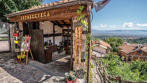 Richard Collett Restaurant Kutmicevica serves up local specialties cooked by Vevčani chefs (Credit: Richard Collett)