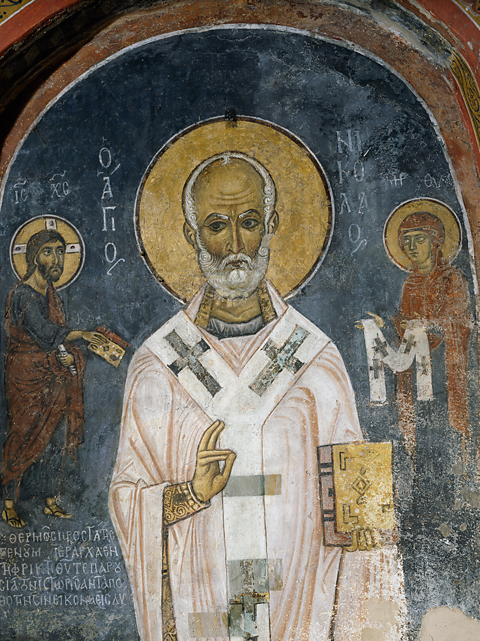 A piece of artwork depicting St Nicholas 