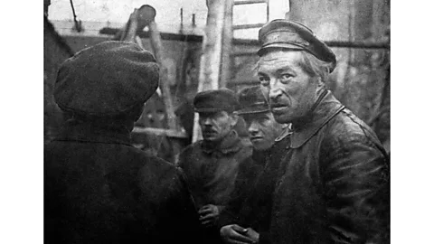 Alamy Avraamov, pictured here in 1923 before the Symphony of Sirens performance, intended his avant-garde work to be transformational and revolutionary (Credit: Alamy)