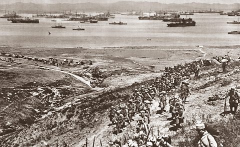 French soldiers at Mudros, on the Greek island of Lemnos, where the the Armistice of Mudros was signed on 31st October 1918.